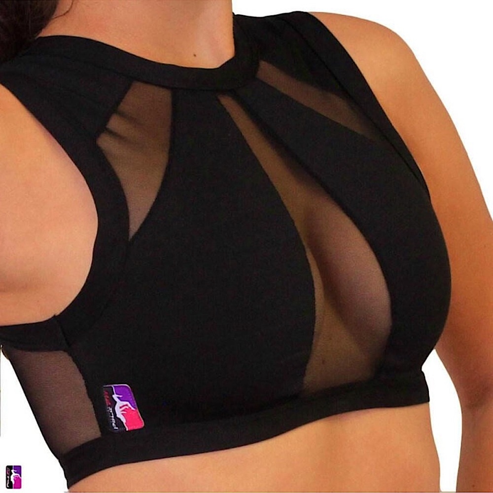 BadKitty PoleFit Black Starburst Tops